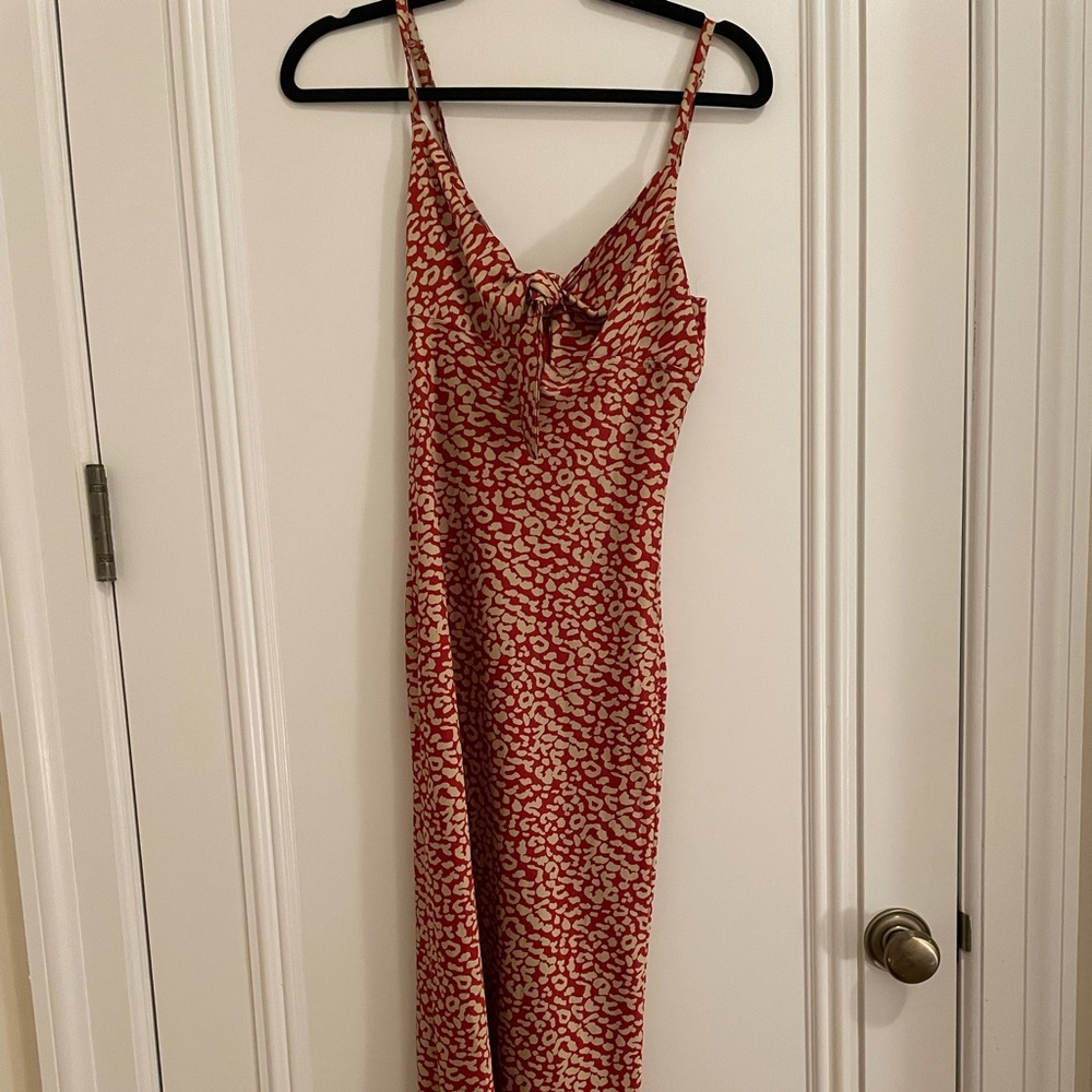Satin print dress